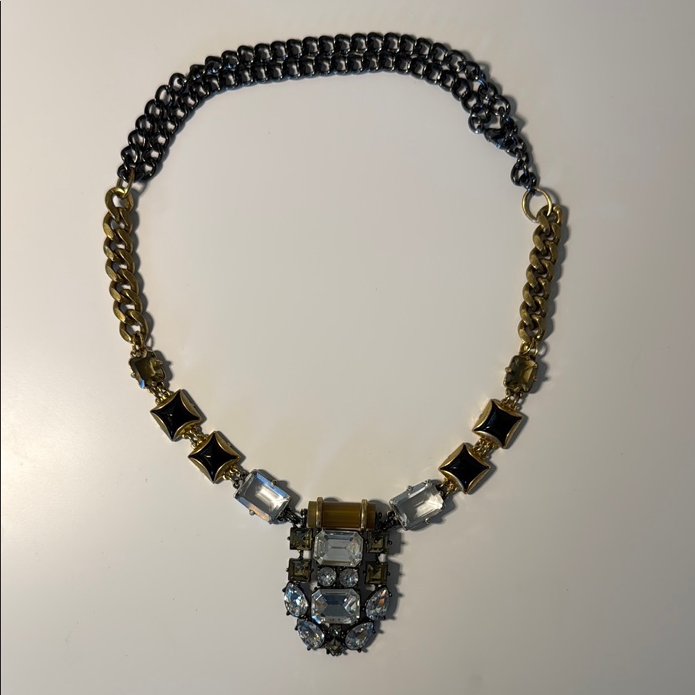 Black and Gold Statement Necklace